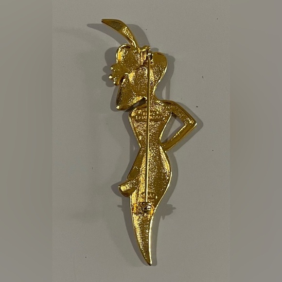 Elegant Gold-Tone Woman Brooch - Picture 3 of 3